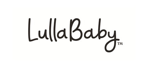 LullaBaby Logo in handgeschriebener Schrift, symbolisiert die Marke für waschbare Badepuppen für Kinder