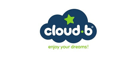 Cloud B Logo mit Stern auf dunkelblauer Wolke und grünem Schriftzug enjoy your dreams