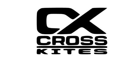 Cross Kites Logo in Schwarz auf Weiß mit stilisiertem CX Schriftzug und Markenname darunter
