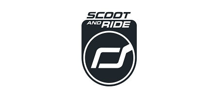 Scoot & Ride Logo in Schwarz Weiß als Symbol für sichere und stylische Kinderroller und Zubehör
