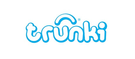Trunki Kinderkoffer Logo in blau für kreative und praktische Reisebegleiter
