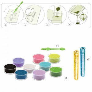 Kunstset mit Sand und Glitzer  - Pfau - Tublu.de