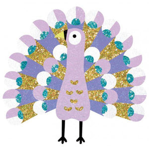 Kunstset mit Sand und Glitzer  - Pfau - Tublu.de