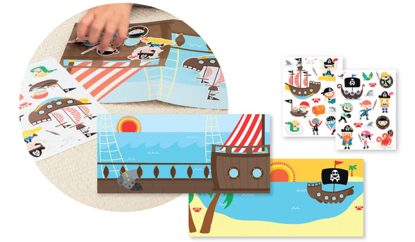 Stickerset mit 2 Platten – Piraten - Tublu.de