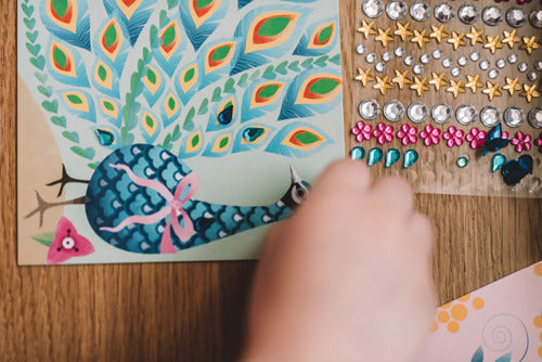 Kunstset mit magischen Strasssteinen – Schöne Vögel - Tublu.de