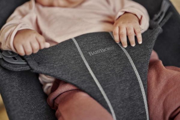 Babywippe BLISS 3D Jersey – Grau-Schwarz