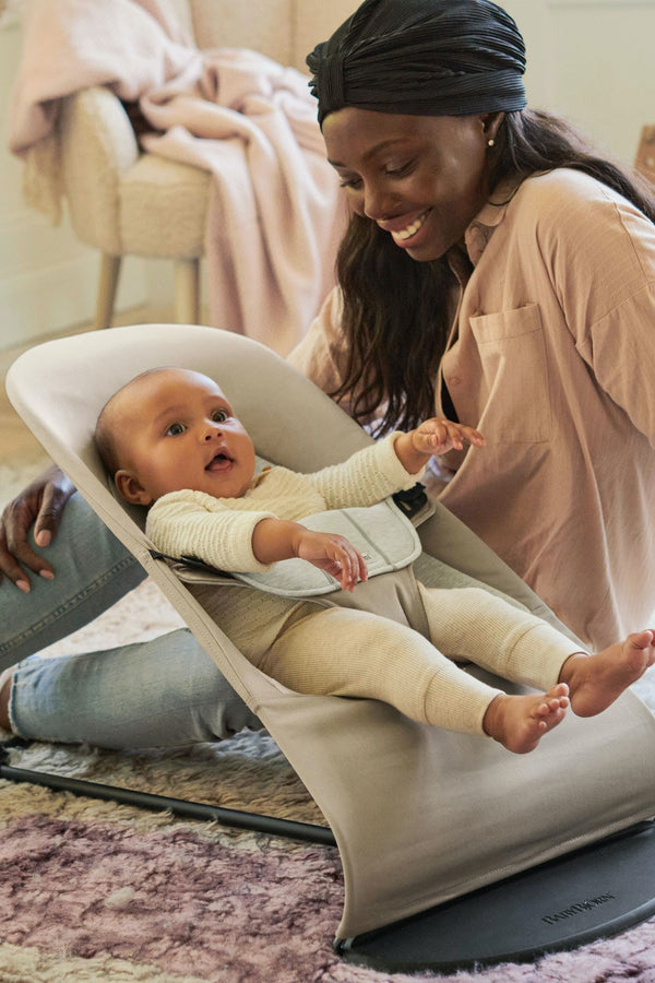 Babywippe BALANCE SOFT – Beige/Grau Jersey