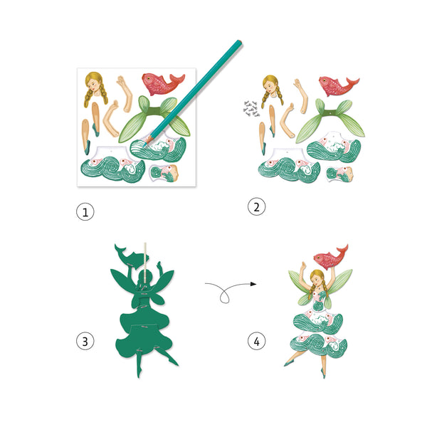 Kunstset mit beweglichen Elementen  – Feen - Tublu.de