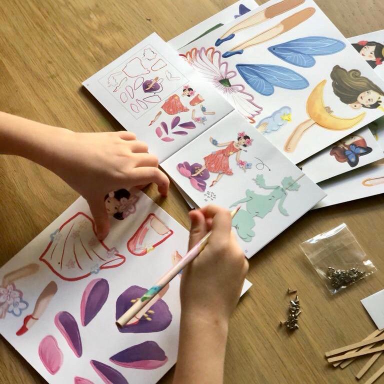 Kunstset mit beweglichen Elementen  – Feen - Tublu.de