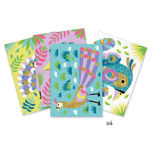 Kunstset mit Sand und Glitzer  - Pfau - Tublu.de