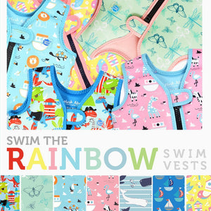 Schwimmweste Go Splash – Schwimmweste ohne Auftriebsregulierung zum Schwimmenlernen S 1-2 Jahre Arka Niny