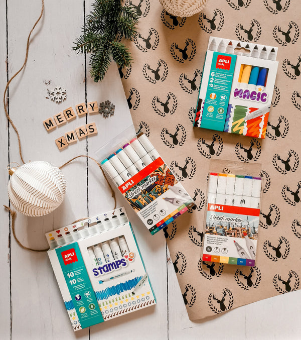 Textilstifte mit Stempeln – 10 Farben - Tublu.de