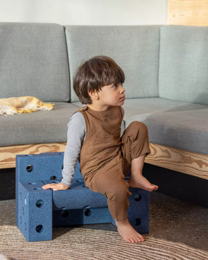 Kreative Bausteine zur Förderung der Grobmotorik Explorer Set – blau 15w1 - Tublu.de