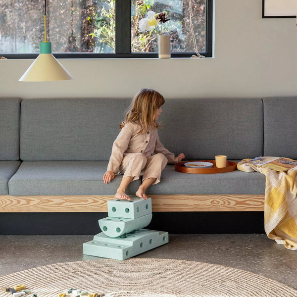 Kreative Bausteine zur Förderung der Grobmotorik Curiosity Set – mint 10 in 1 - Tublu.de