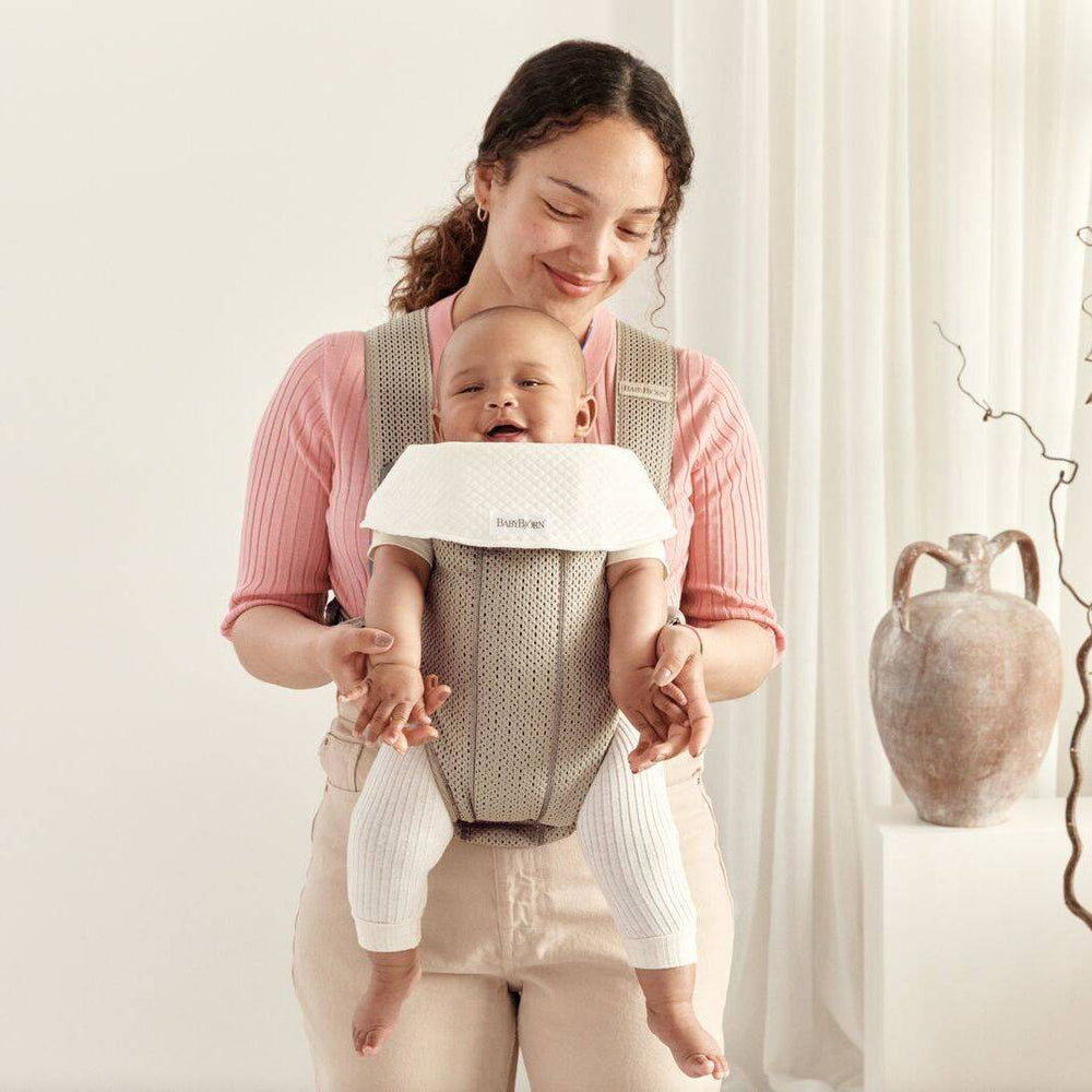Babytrage MINI 3D Mesh – Grau-Beige