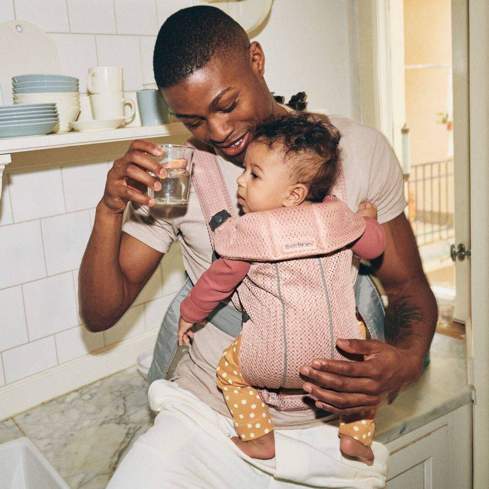 Babytrage MINI 3D Mesh – Gedämpftes Rosa