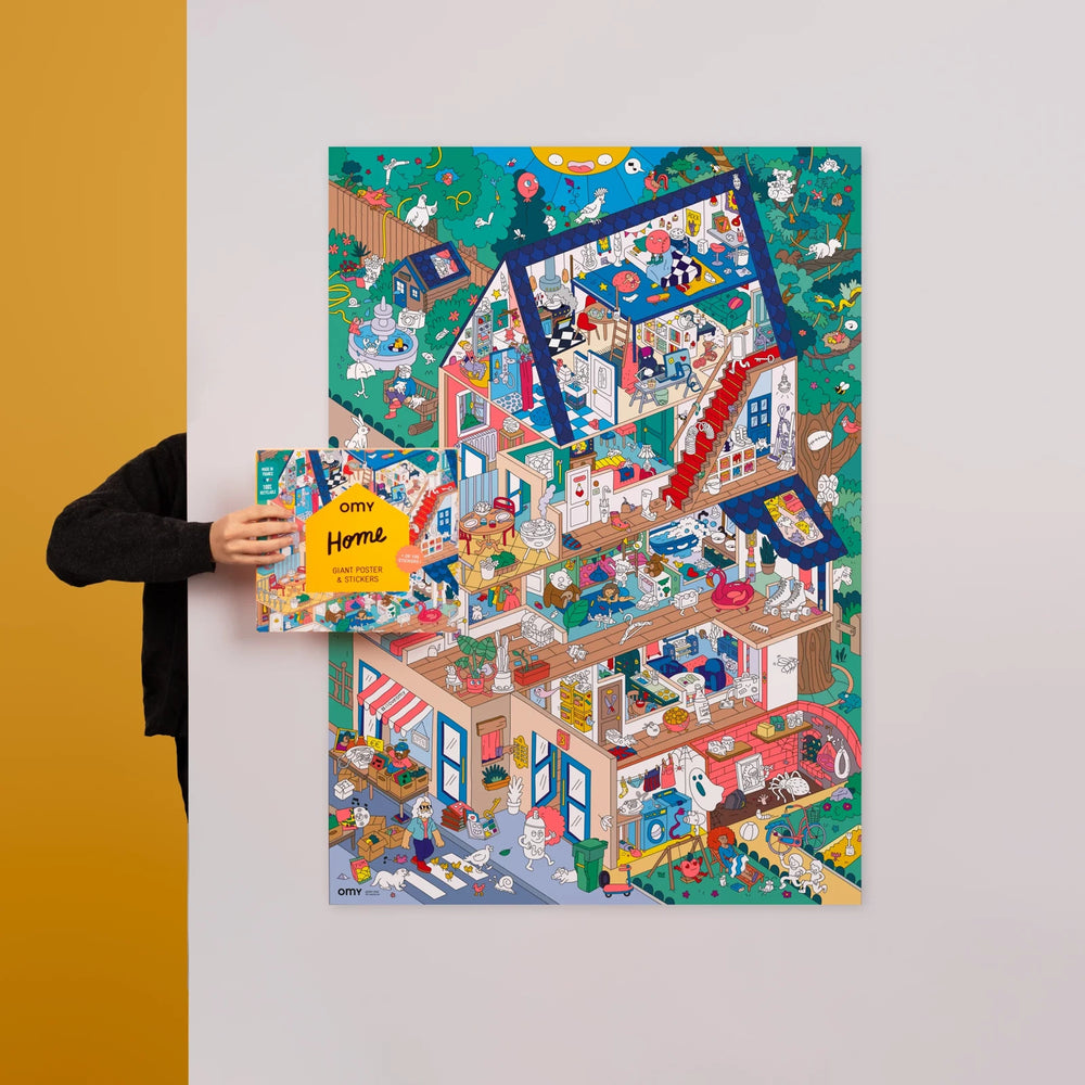Poster mit Aufklebern – Mein Zuhause - Tublu.de