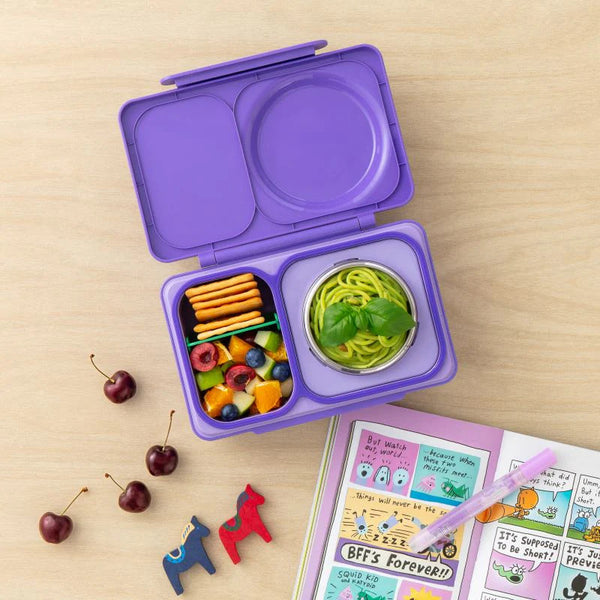 Lunchbox mit Thermosbehälter OmieBox Up – Galaxy Purple