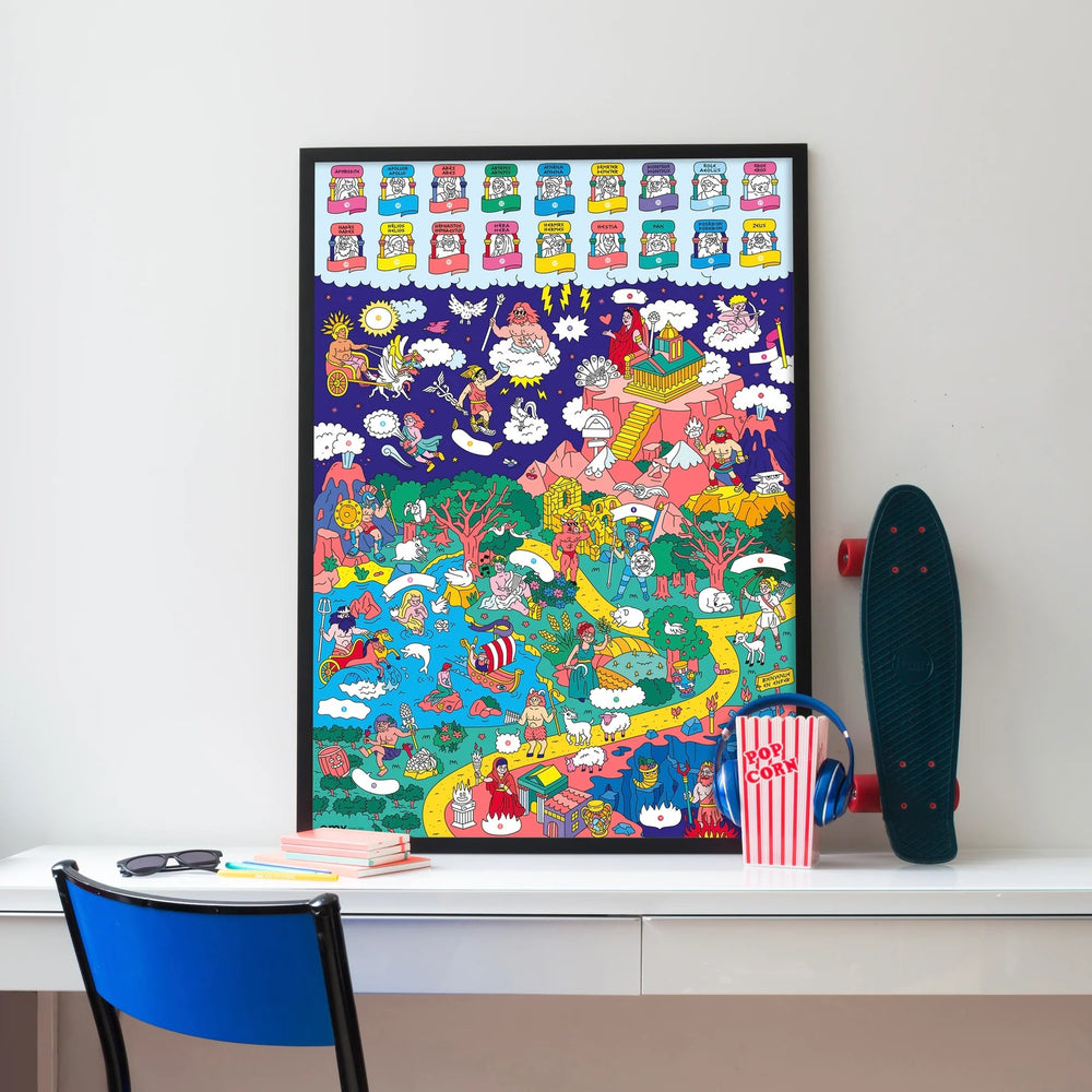 Poster mit Stickern SCHOOL – Mythologie - Tublu.de