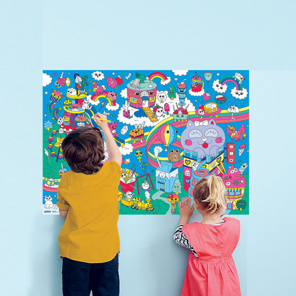 Poster mit Stickern – Kawaii - Tublu.de