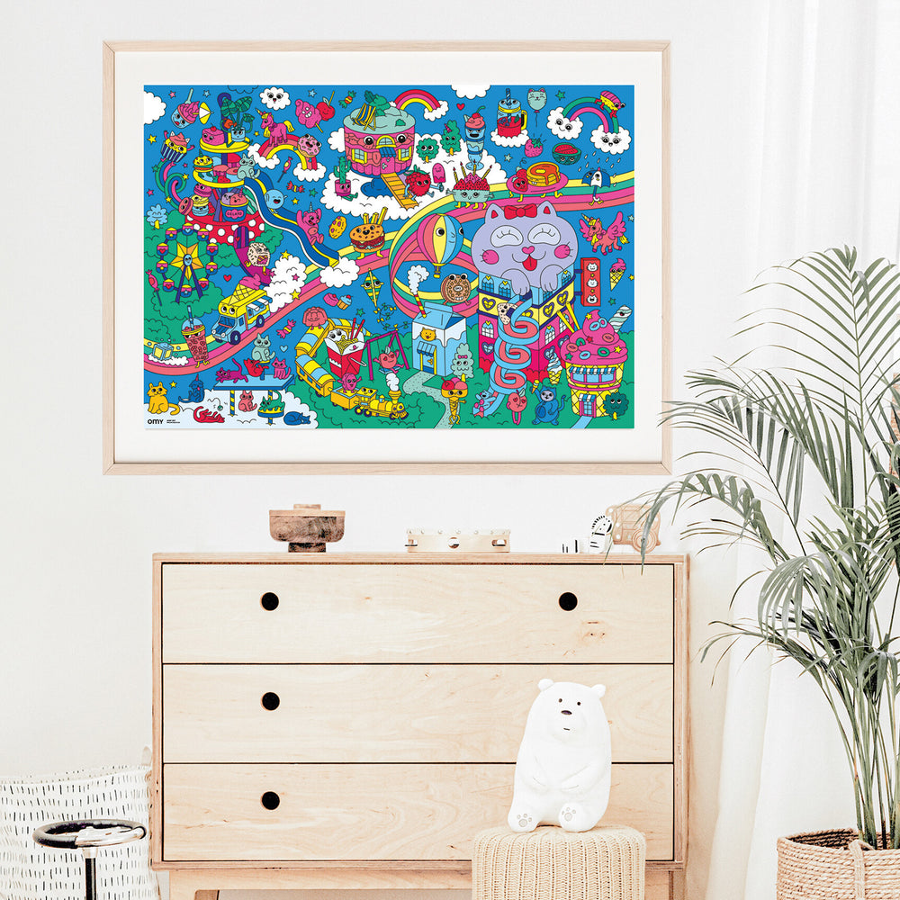 Poster mit Stickern – Kawaii - Tublu.de