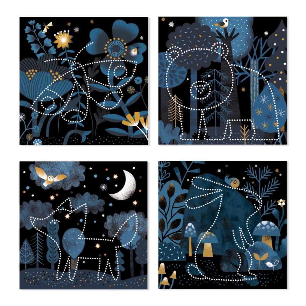 Bastelset zum Stecken  - Wald bei Nacht - Tublu.de