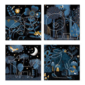 Bastelset zum Stecken  - Wald bei Nacht - Tublu.de