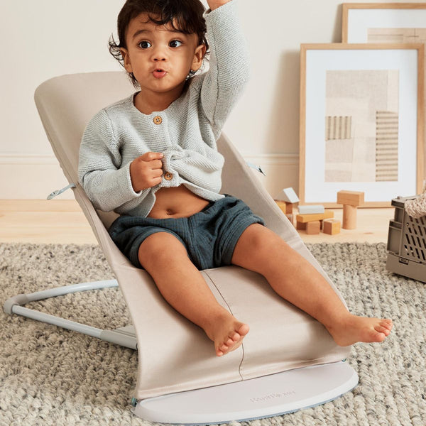 Babywippe BALANCE SOFT WOVEN/JERSEY – Beige/Grau