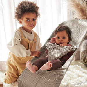 Babywippe BLISS MESH – Grau-Beige