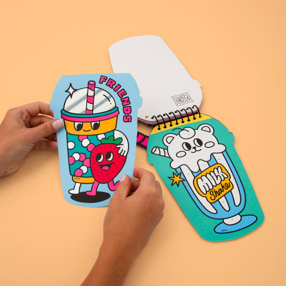 Kreativheft mit Aufklebern – Bubble Tea - Tublu.de