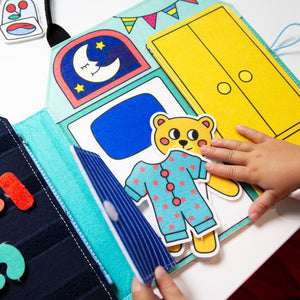 Weiches Montessori-Aktivitätsbuch – Mein Tag