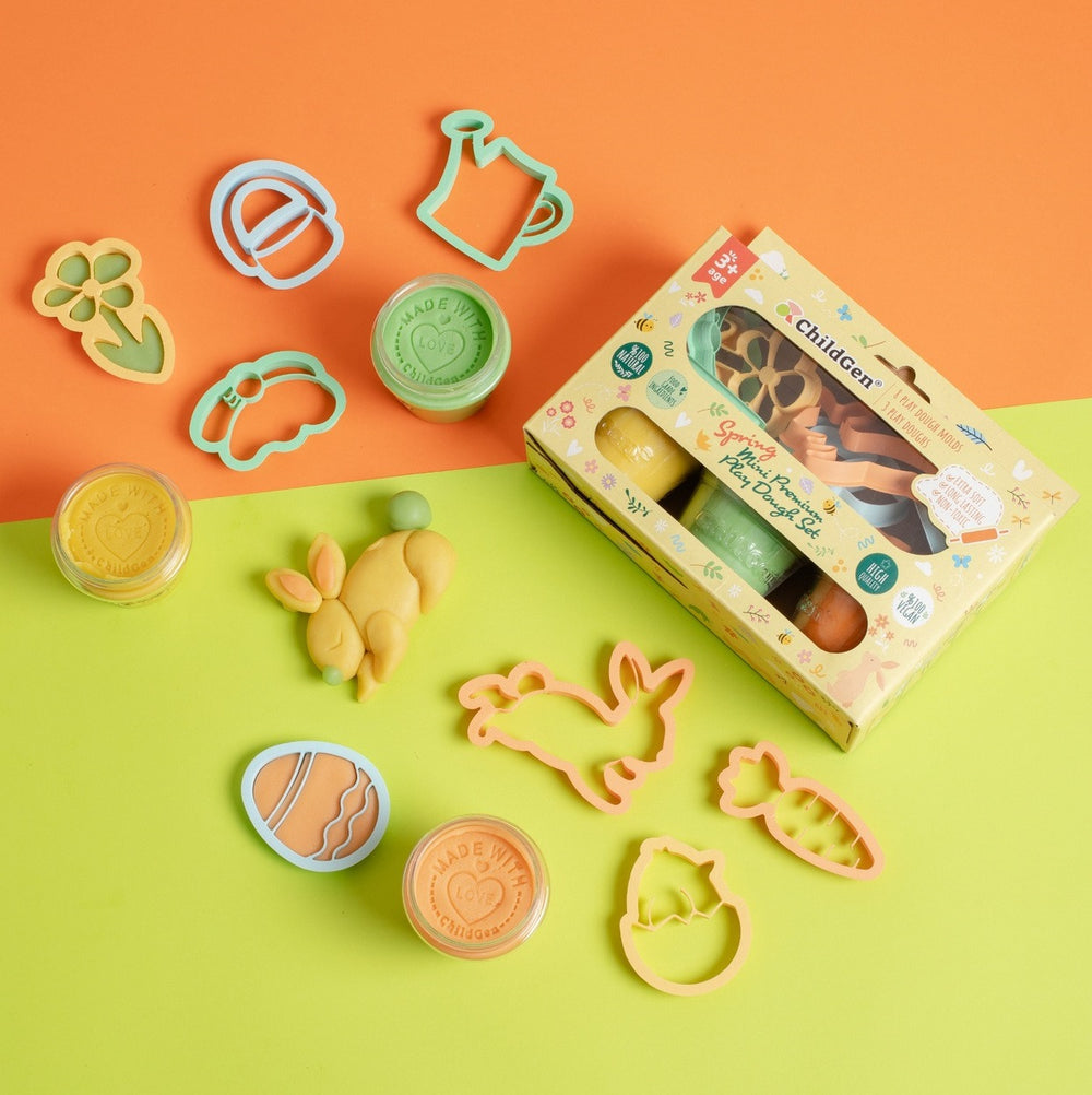 Kreativset, 100 % natürliche Knete und 8 Formen – Frühling - Tublu.de