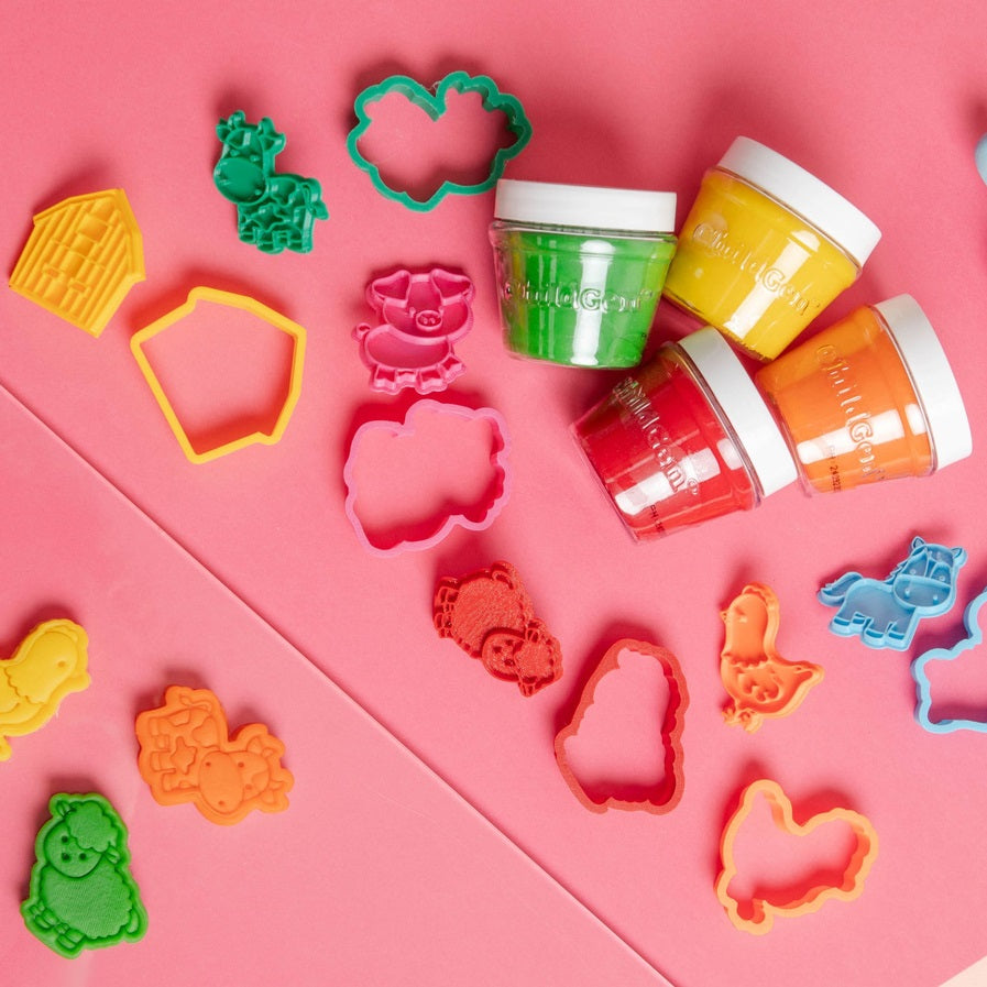 Kreativset, 100 % natürliche Knete und Zubehör – Bauernhof - Tublu.de