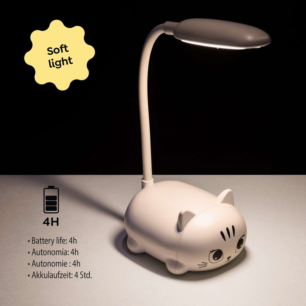 LED-Lampe – Weißes Kätzchen