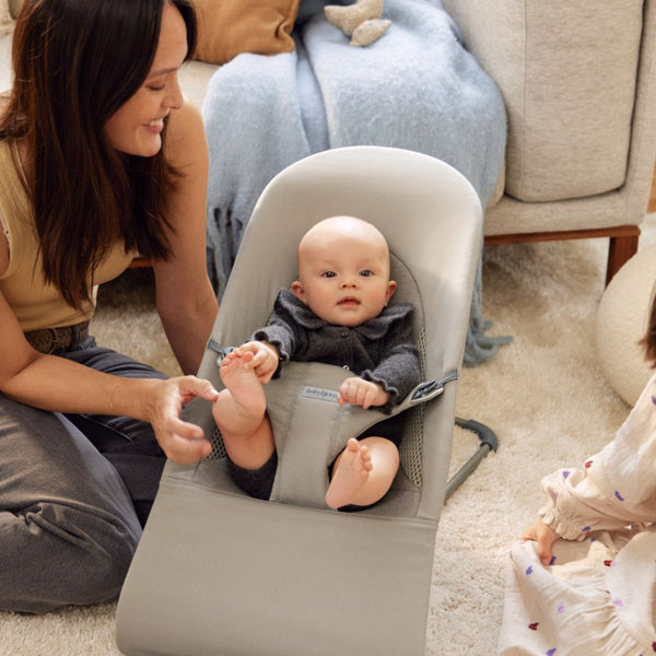 Babywippe BALANCE SOFT WOVEN/JERSEY Tri Fabric – Sandgrau