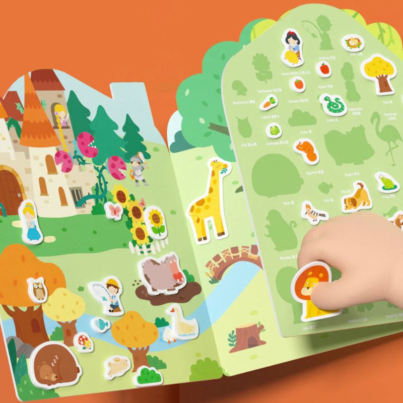 Set mit wiederverwendbaren Gel-Aufklebern – The Busy Animal Town - Tublu.de