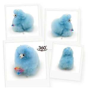 Fluffiges Alpaka-Kuscheltier Rainbows – Baby Blue 15 cm