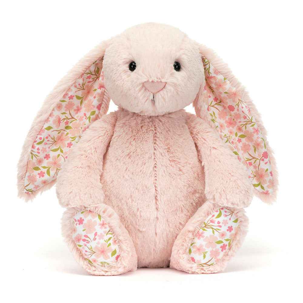 Pluszowy królik z kwiecistymi uszami Cherry Jellycat - pudrowy róż 31 cm