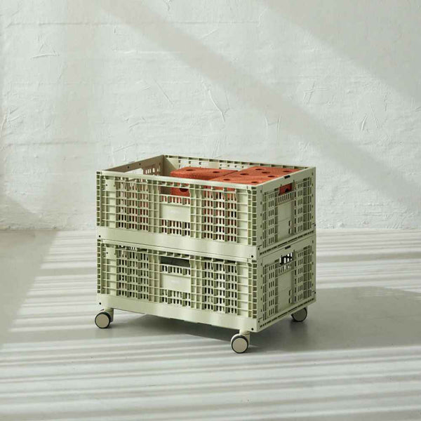 Rollen-Set für MODU Aufbewahrungsbox – 4 Räder in Dusty Green