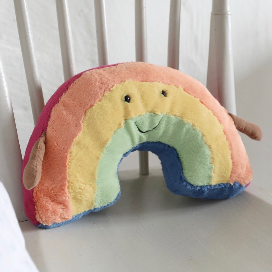 Jellycat Plüschregenbogen – Amuse 32 cm Kuschelspielzeug in bunten Farben mit Armen und Gesicht