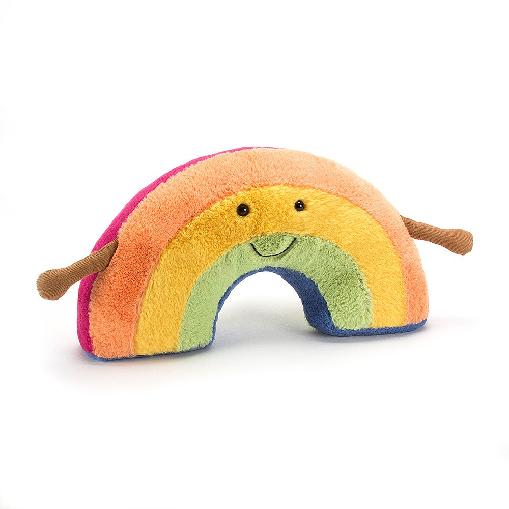 Jellycat Plüschregenbogen – Amuse 32 cm Kuschelspielzeug in bunten Farben mit Armen und Gesicht