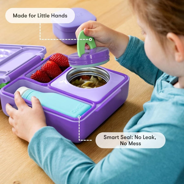 Lunchbox mit Thermoskanne OmieBox – Lilac Purple