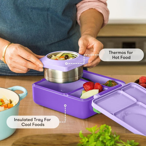 Lunchbox mit Thermoskanne OmieBox – Lilac Purple