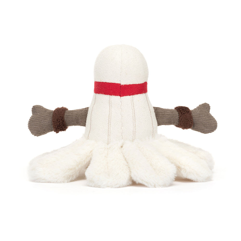 Jellycat Plüsch-Badminton-Feder 15 cm Kuschelspielzeug mit freundlichem Gesicht und ausgestreckten Armen