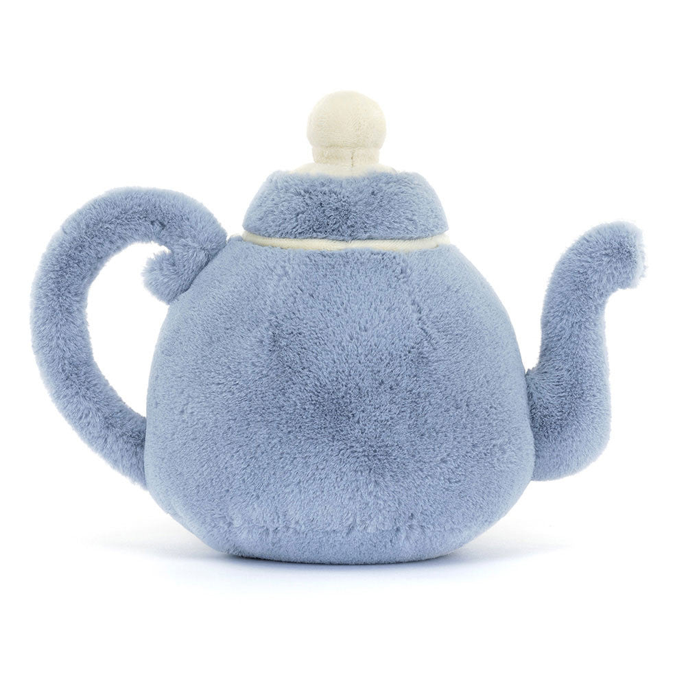 Jellycat Plüsch Witziger Wasserkocher Vicky 20 cm Kuscheliges blaues Teekannen Stofftier mit braunen Füßen