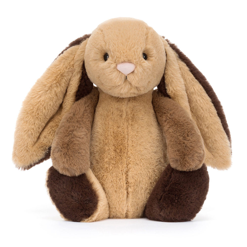 Jellycat Plüschhase Patchwork Braun 31 cm Kuscheliges braunes Hasenstofftier mit langen Ohren