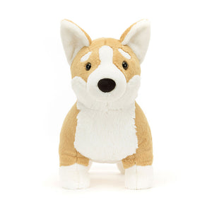 Jellycat Plüschhund Corgi Betty 34 cm kuscheliges braun-weißes Stofftier zum Spielen und Sammeln