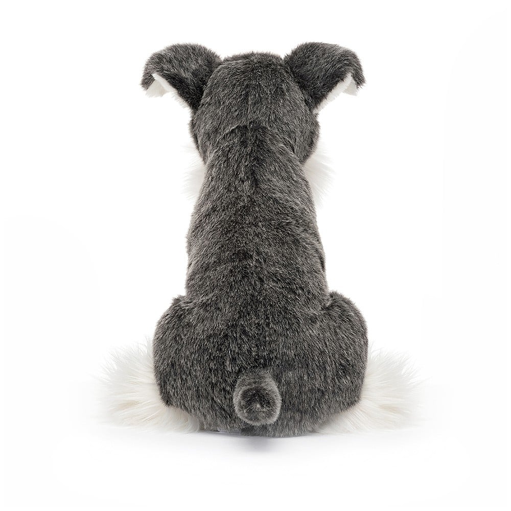 Jellycat Plüschhund – Schnauzer 24 cm kuscheliges graues und weißes Stofftier