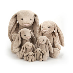 Jellycat Plüschkaninchen – beige 18 cm in verschiedenen Größen, weiche Kuscheltiere