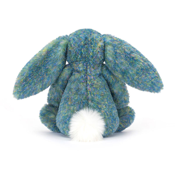 Jellycat Plüschkaninchen LUX – Azurblau 31 cm mit weichem Fell und flauschigem weißen Schwanz